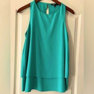 C. Luce Designer Turquoise Sleeveless Layered Blouse Women’s Size Small